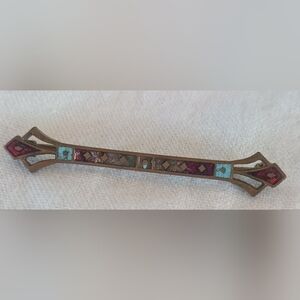 Elegant Multicolor Geometric Brooch